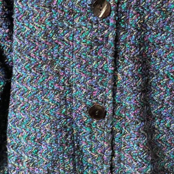 NWT Vintage Chico's Design Woven Jacket Sz 3 Textured Tweed Blazer large - Picture 4 of 13